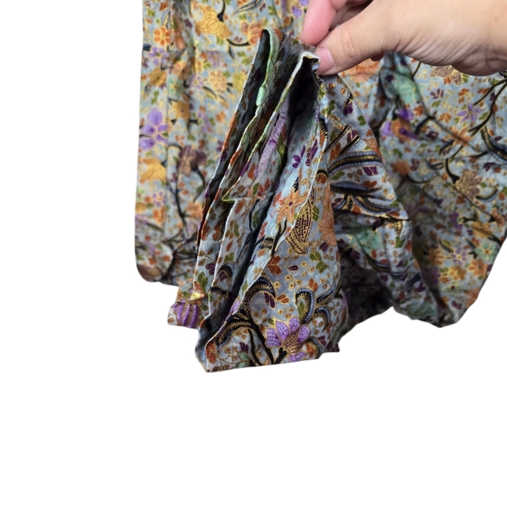 Paul Ropp Floral Multi Colored Colorful Rayon Pants M - Picture 5 of 8